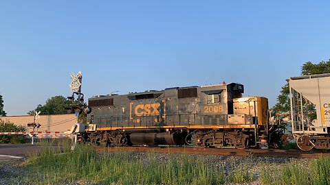 Little CSX Geep 2008 pulling some box cars