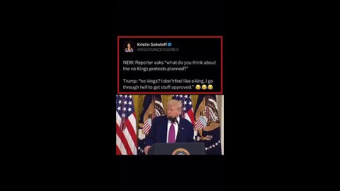 no king protest and trump answer