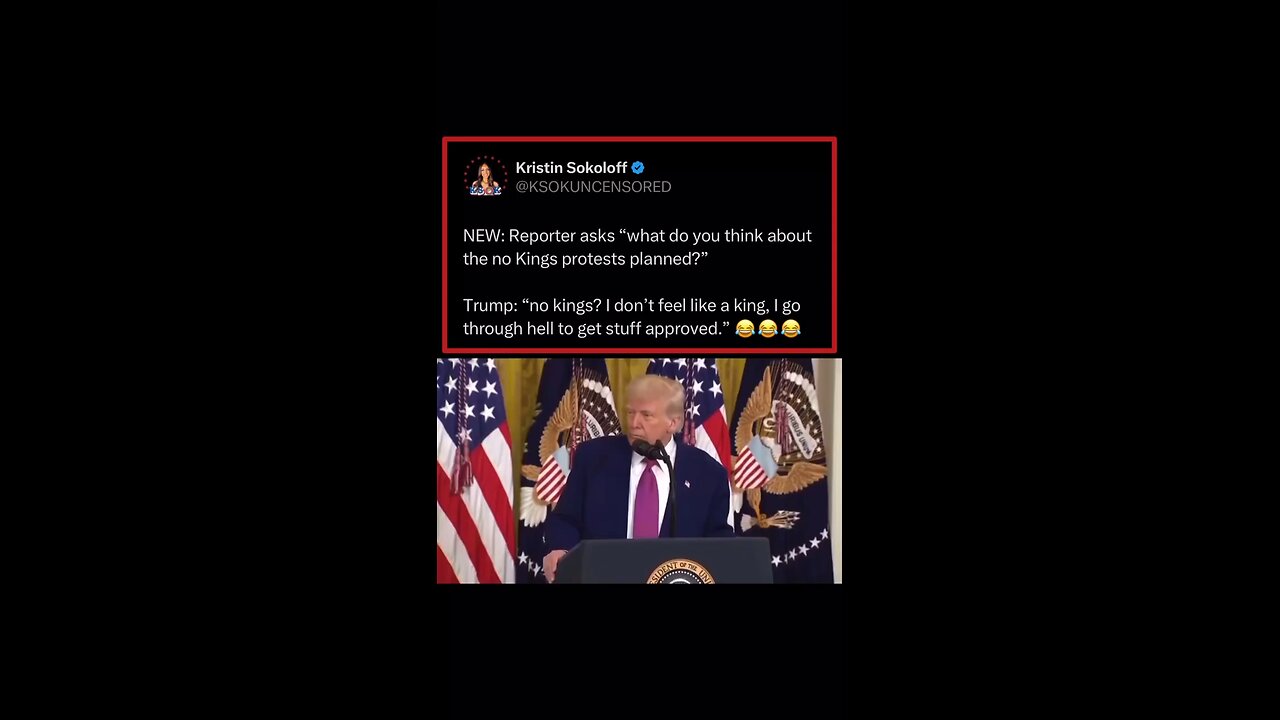 no king protest and trump answer
