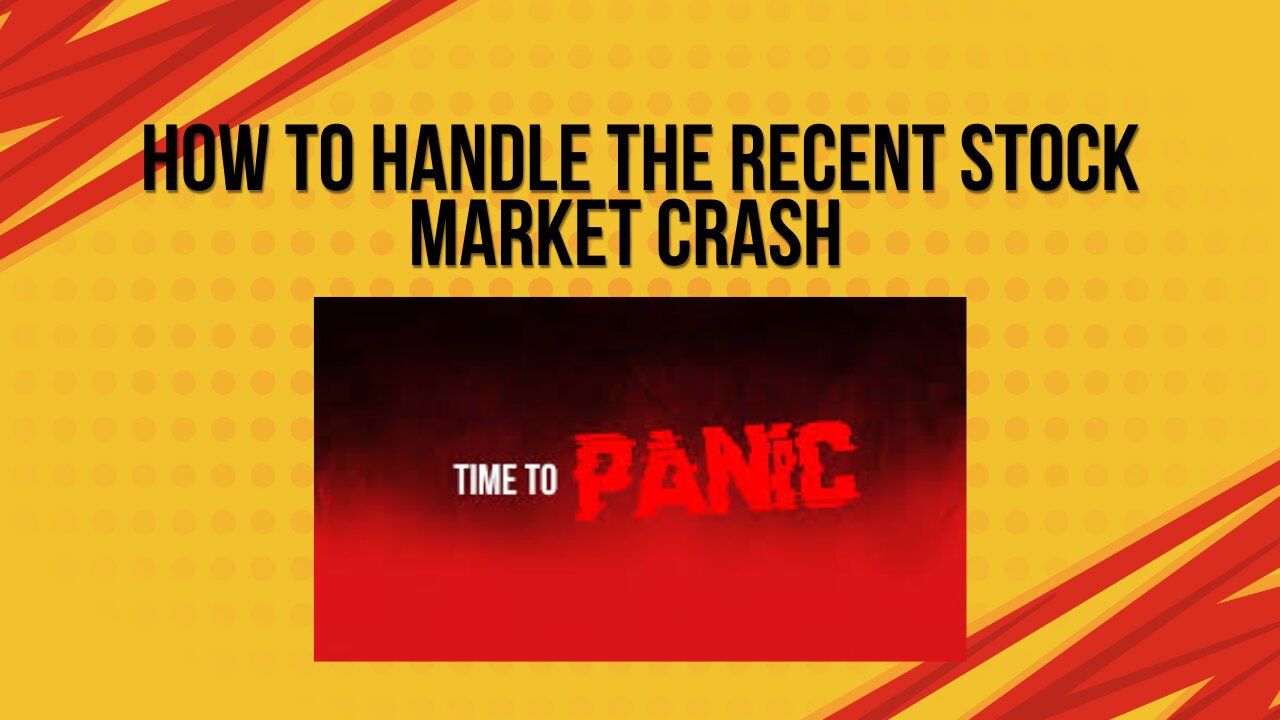 How to handle the recent stock market crash | buy or sell stocks?