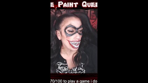 Finished Harley Quinn Face paint