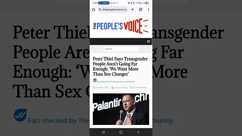 PETER THIEL PALANTIR: CHANGING MORE THAN GENDERS: THE WAR AGAINST CREATION ITSELF