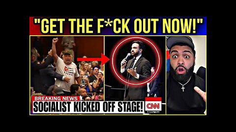 MUST SEE! Socialist Mamdani Get's Kicked Off Stage During Aanti-TRUMP Rally In NYC