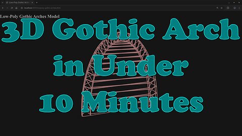 Generate Low-Poly Gothic Arches in Blender with Python – And View Them in Your Browser!
