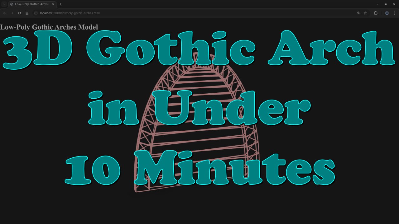 Generate Low-Poly Gothic Arches in Blender with Python – And View Them in Your Browser!