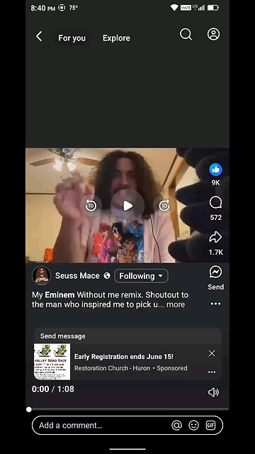 reacting to a without me remix