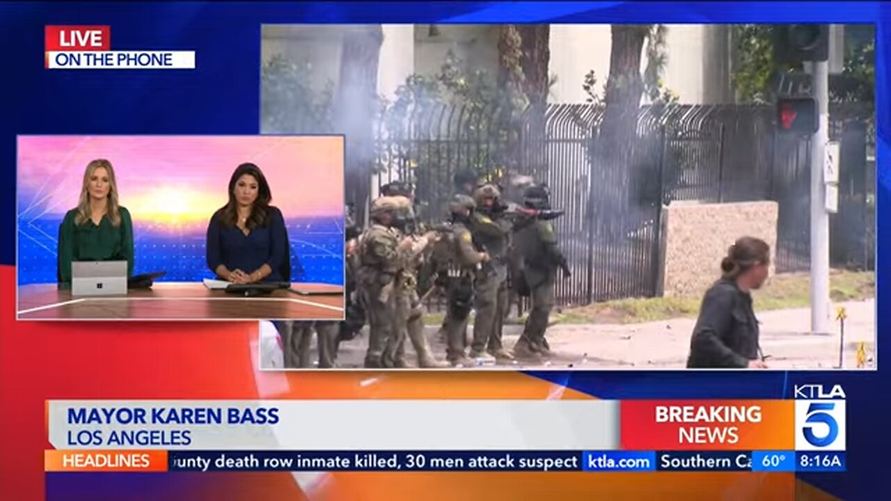 Los Angeles Mayor Karen Bass speaks to KTLA on ICE raids, protests and federal response