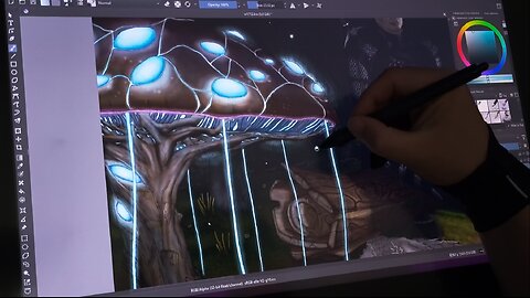Shading A Comic Panel Part 3: The Glowing Mushroom Tree (Timelapse)