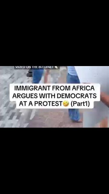 Immigrant from Africa argues with democrats at a protest (part 1)
