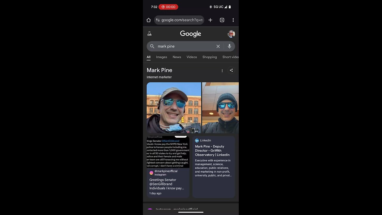 Mark Pine Google search August 25, 2025