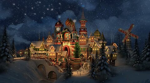 For The Kids: SANTAS CASTLE 4K 1 Hour of Christmas Fairy Tale Magical Music