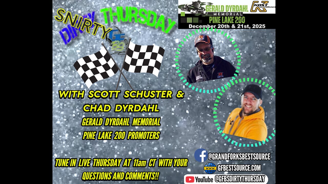 RCS DIRTY THURSDAY – with Scott Schuster & Chad Dyrdahl for GD Memorial Pine Lake 200