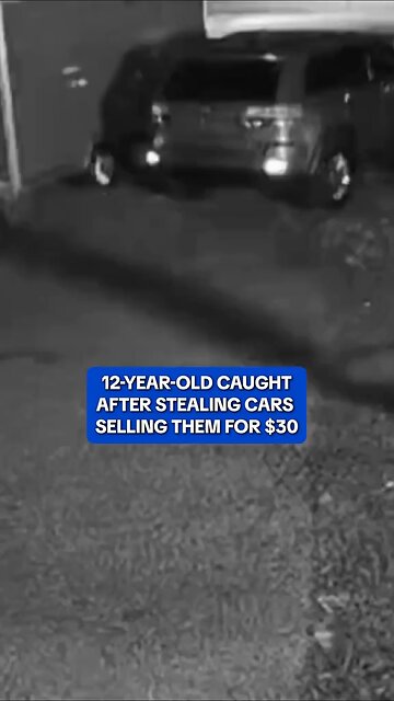 12-year-old boy caught stealing cars and selling them for as little as $30, police say