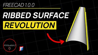 🥓 FreeCAD Ribbed Surface - FreeCAD Revolve - FreeCAD Sketcher - FreeCAD Pattern Sketch | #Shorts