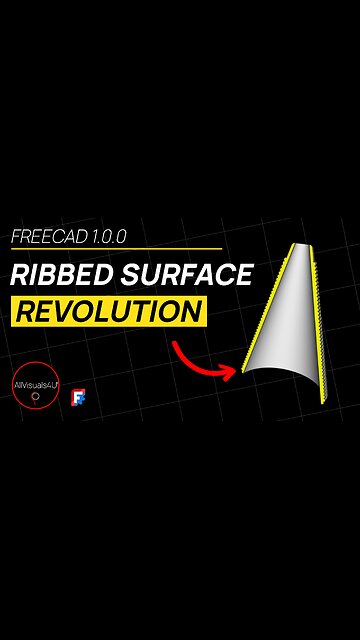 🥓 FreeCAD Ribbed Surface - FreeCAD Revolve - FreeCAD Sketcher - FreeCAD Pattern Sketch | #Shorts