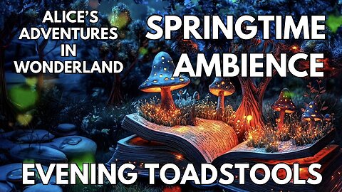 Evening Toadstools Forest Ambience | Crickets, Stream & Nightfall Magic | 4K Woodland ASMR