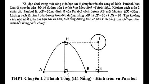 THPT Chuyên Lê Thánh Tông (Đà Nẵng): Khi dạo chơi trong một công viên bạn An di chuyển trên cầu cong
