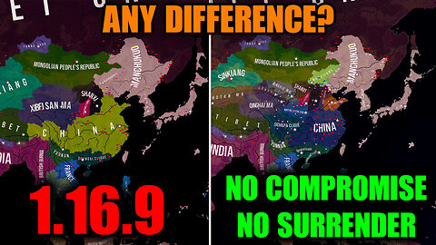 1.16.9 Vs New DLC: No Compromise, No Surrender - HOI4 Double AI Only Timelapse