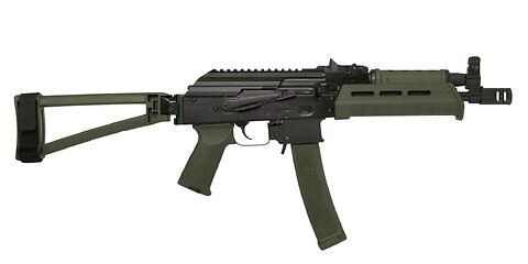 PSA AK-V 9mm MOE Triangle Folding Pistol, ODG WITH RANGE BAG AND 10 MAGS