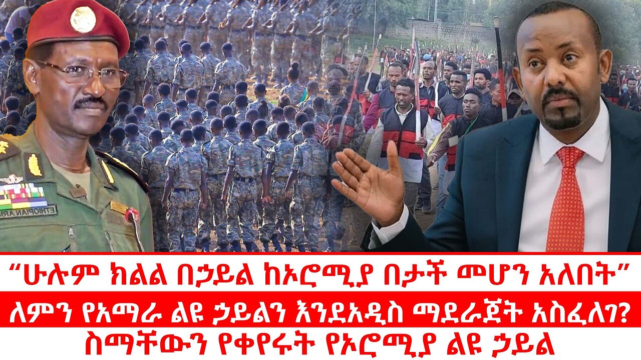 “ሁሉም ክልል በኃይል ከኦሮሚያ በታች መሆን አለበት” | ለምን የአማራ ልዩ ኃይልን እንደአዲስ ማደራጀት አስፈለገ? | ስማቸውን የቀየሩት የኦሮሚያ ልዩ ኃይል