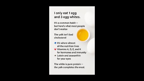 Avoiding egg yolks?!?!