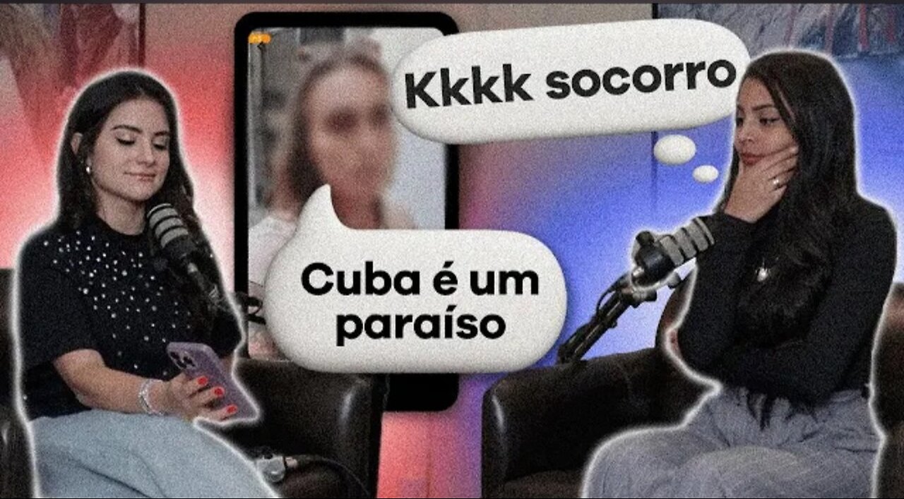 CUBANA REAGINDO A ESQUERDISTAS DEFENDENDO CUBA