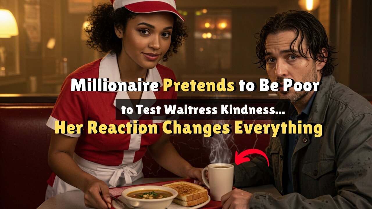Millionaire Pretends to Be Poor to Test Waitress Kindness – Her Reaction Changes Everything