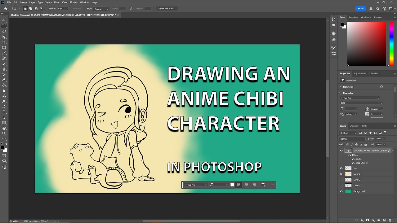 Drawing an Anime Chibi Character in Photoshop