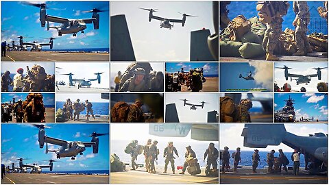 Marines Helicopter Lifts Off USS Boxer in Hawaii 15th MEU Deployment.