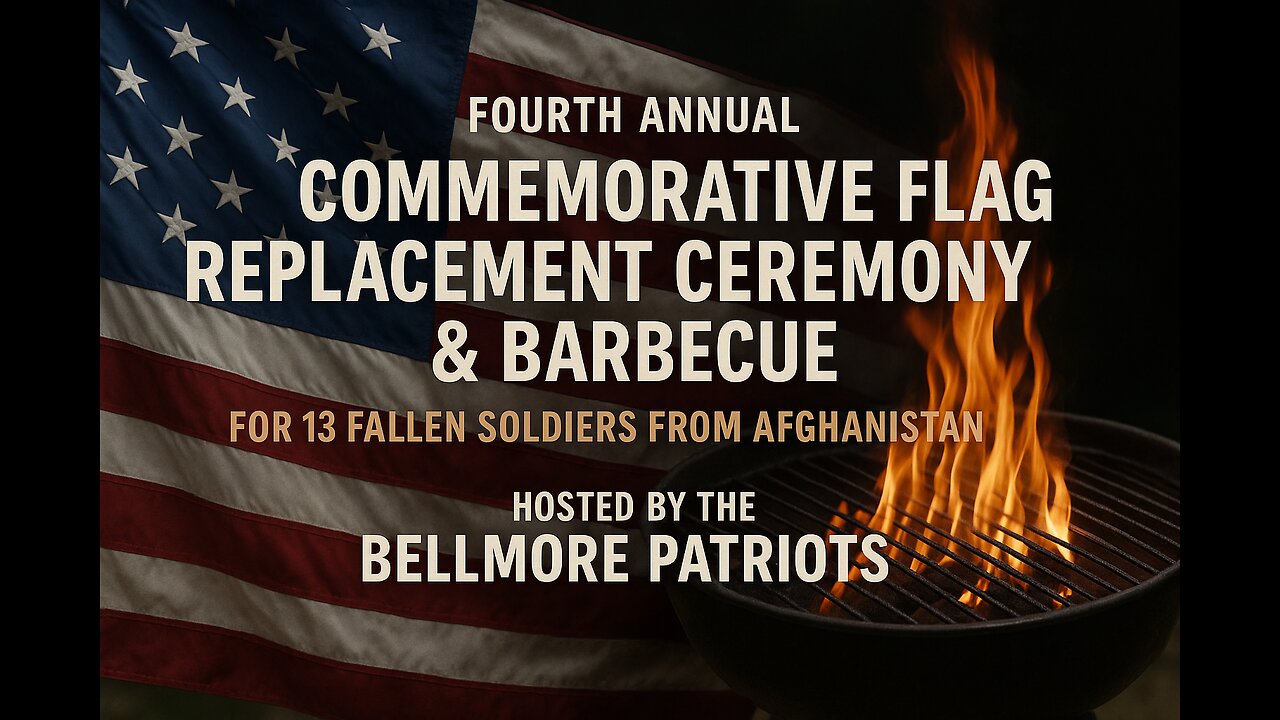 Afghanistan 13 fallen soldiers flag replacement with the Bellmore Patriots