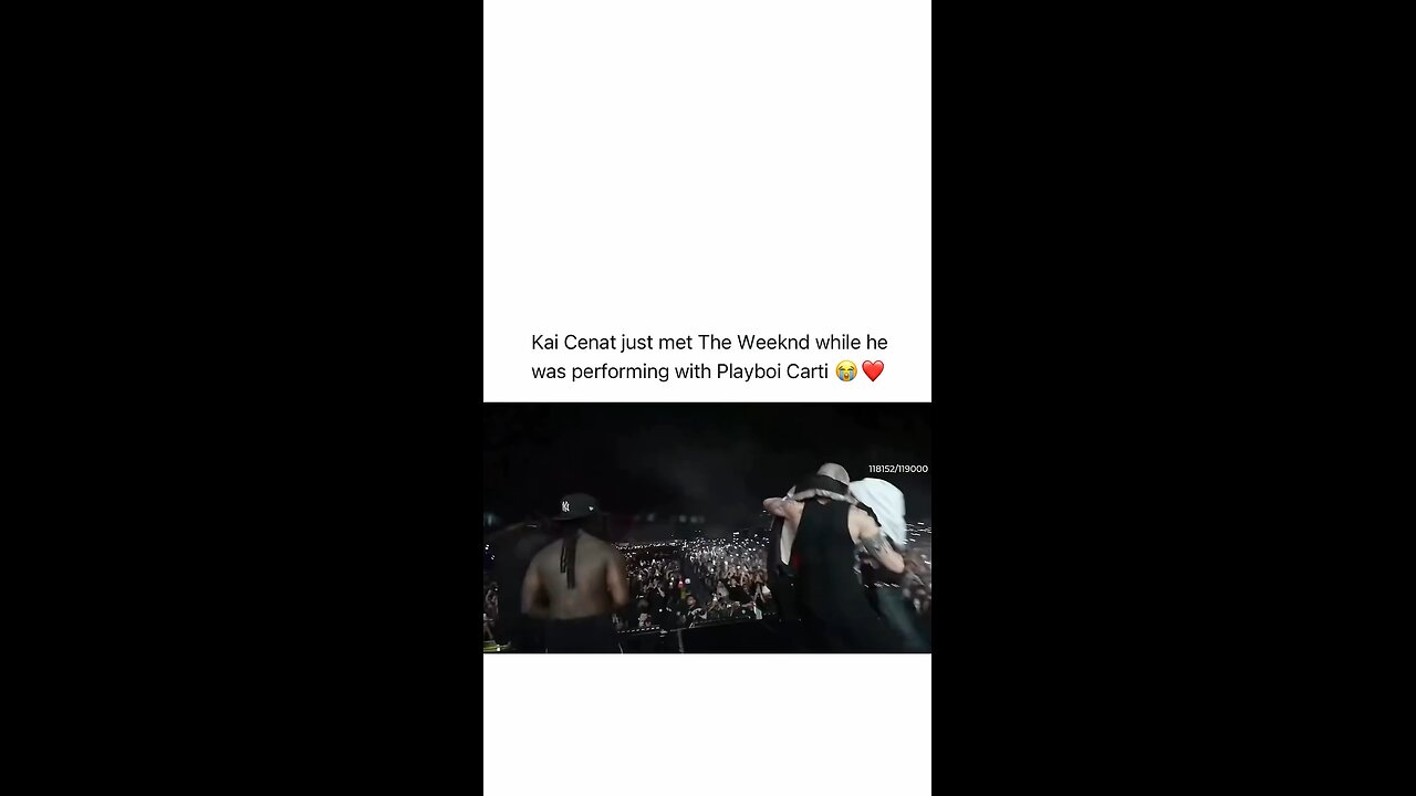 Kai Cenat just met The Weeknd while he was performing with Playboi Carti 😭❤️