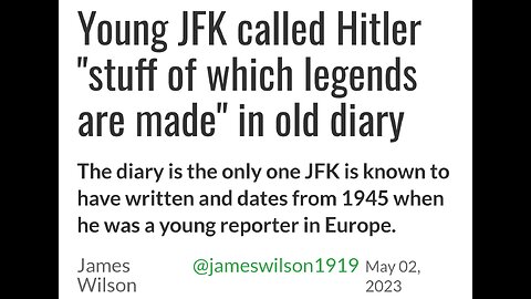 JFK was a reporter in his young days