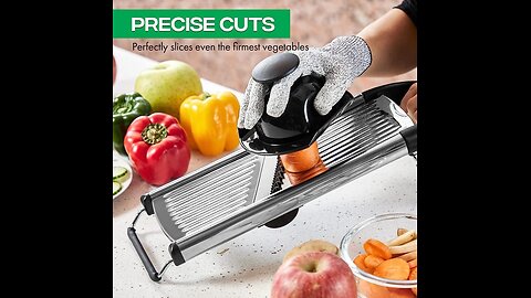 LMETJMA adjustable mandoline slicer stainless steel JT213 for vegetables potato tomato onion carrot