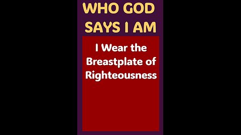 I WEAR THE BREASTPLATE OF RIGHTEOUSNESS #wordofgod #Jesus #armor#God #bible #strength #fight