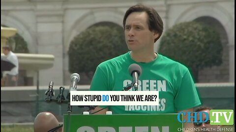 Jim Carrie & Wife Protest CDC and Asks :”How Stupid Do You Think We Are?”