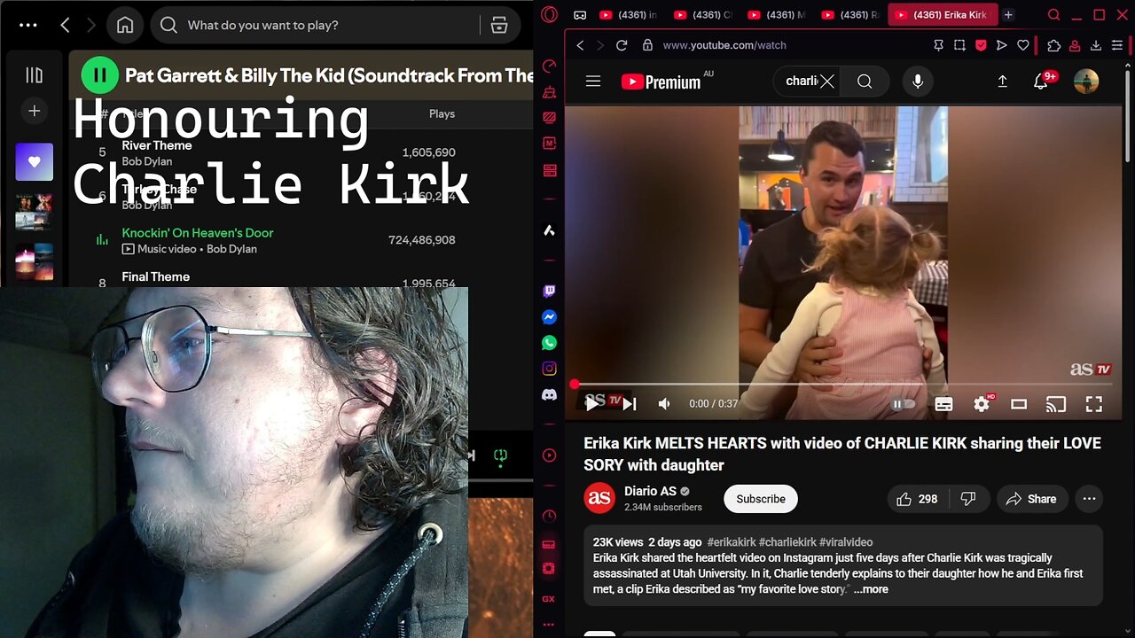 I have a bad memory, but I will never forget Charlie Kirk, honouring and paying respects