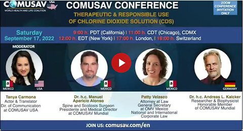 Therapeutic Use & Legal Aspect of CDS (Chlorine Dioxide Solution) | COMUSAV & Attorney Patty Velasco