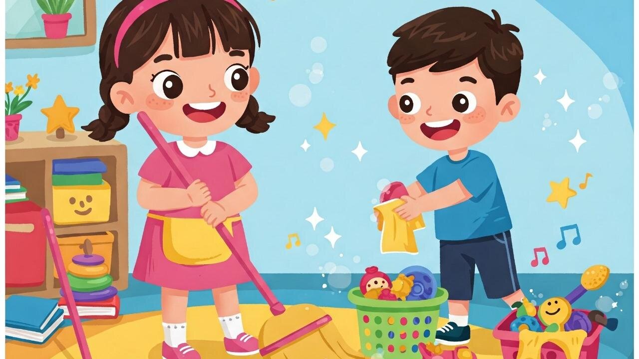 सफाई का मज़ा! 🧹 | Clean-Up Song for Kids in Hindi | बच्चों के लिए सफाई वाला मजेदार गाना