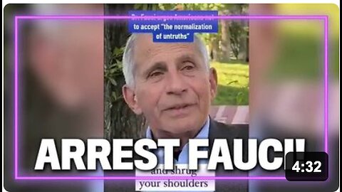 Fauci Surfaces From His Subterranean Lair to Lecture the Public on Combating Misinformation