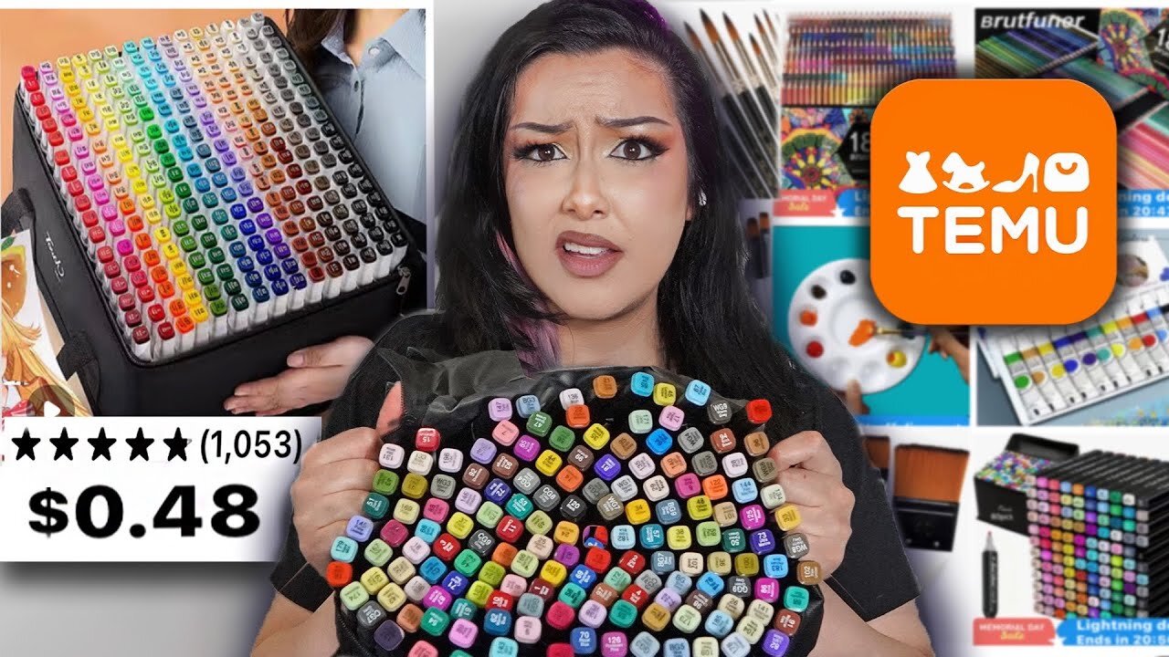 I Tested Temu_s DISTURBINGLY Cheap Art Supplies (is it a scam_)