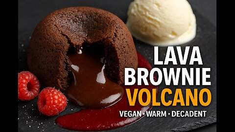 Lava Brownie Volcano Vegan • Oozy • Epic