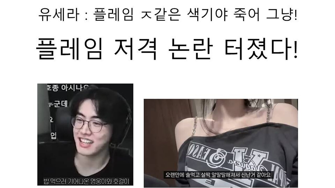 유세라한테 저격당한 플레임 논란