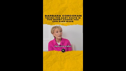 @barbaracorcoran Taking the easy route is the worst choice you can ever make