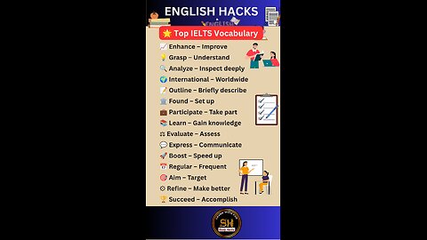 Basic 🆚 Advance daily use vocabulary you must know 05 #studyhacks123 #vocabulary #english #shorts