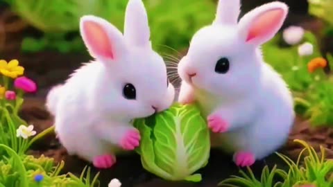 "A rabbit's love game 💕🐰"