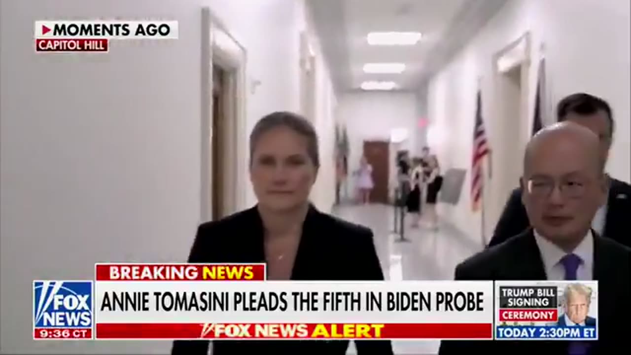Yet another pleads the fifth. Former advisor Annie Tomasini refuses to testify in the scandal surrounding the Biden health cover-up