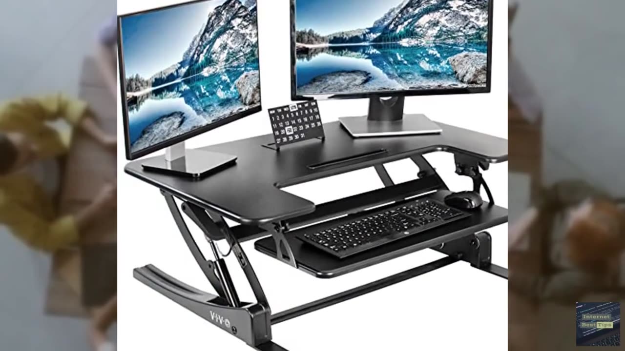 VIVO 36 inch Height Adjustable Stand Up Desk Converter, V Series, Quick Sit to S