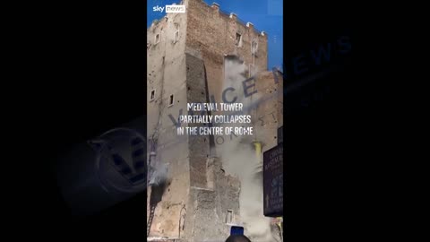 Μεσαιωνικός πυργος καταρρέει στη Ρώμη