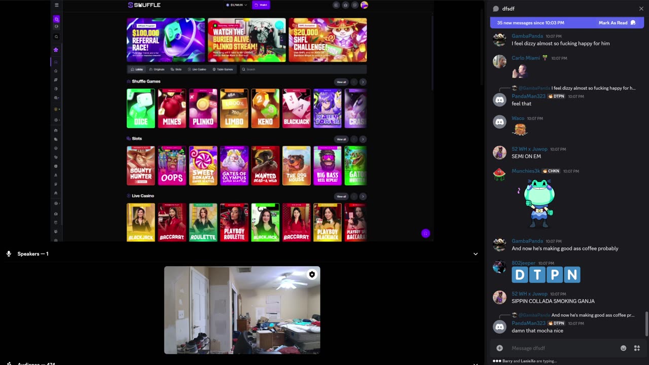 Crackmanjack got juiced 25k and proceeds to lose it all