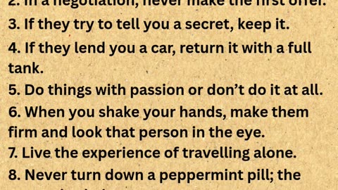 10 Golden rules of life.